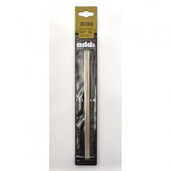 14122_Спицы, чулочные, сталь, addiSteel №1,75, 20 см