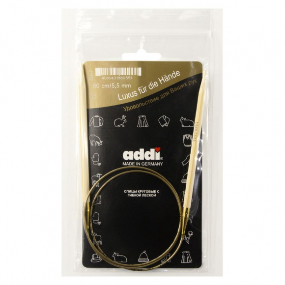 Спицы, круговые, бамбук addiNature BAMBOO №5,5, 80 см Спицы, круговые, бамбук addiNature BAMBOO №5,5, 80 см