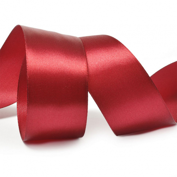 Лента атласная 38мм цв.3088 т.бордовый IDEAL уп.27,4 м