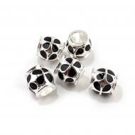 Бусины металлические с эмалью арт.PN-F157 10х10мм, in ? 5мм