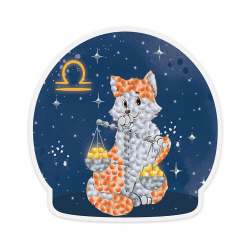 Кристальная мозаика ФРЕЯ арт.ALVM-062 Знаки зодиака. Весы (магнит) 9х9 см