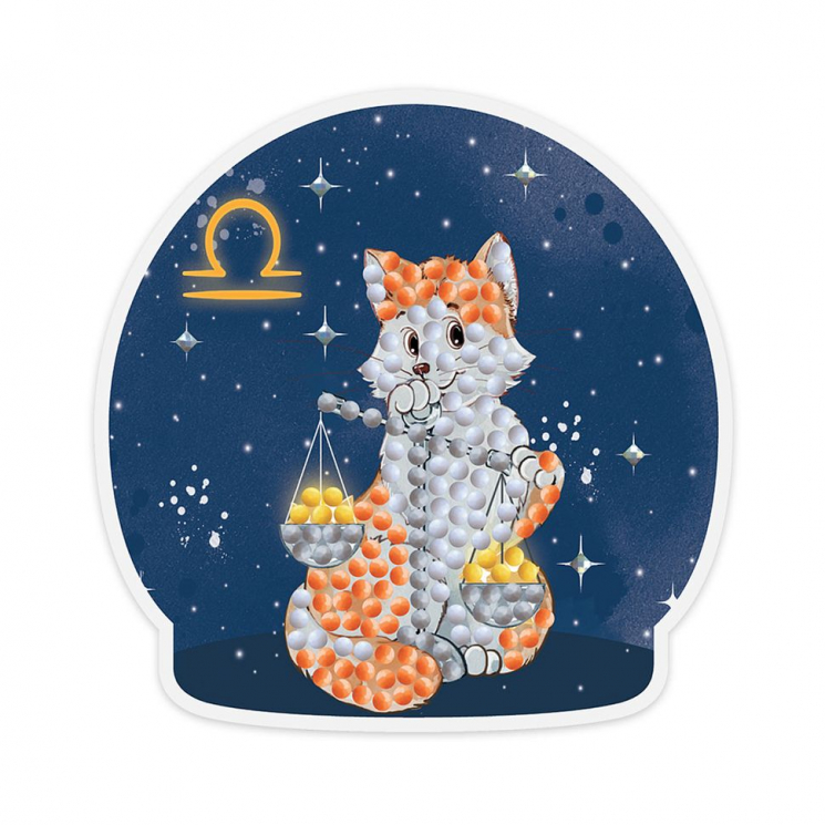 Кристальная мозаика ФРЕЯ арт.ALVM-062 Знаки зодиака. Весы (магнит) 9х9 см