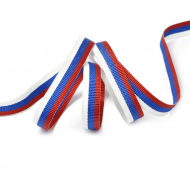 Лента триколор шир.010мм тканая арт.КК010ТР рул.50м