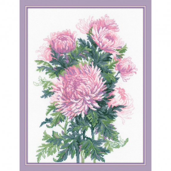 Набор для вышивания РИОЛИС арт.1595 Букет хризантем 30х40 см