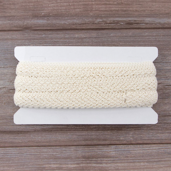 157176_Мерсеризованное хлопковое кружево, 20 мм, шампань