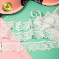 Кружево-стрейч KRUZHEVO арт.TBY.L839 шир.35мм цв.02 сумрачно-белый уп.50м