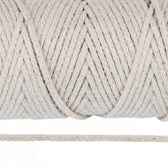Шнур круглый х/б 03мм цв.2199 кремовый уп.100м