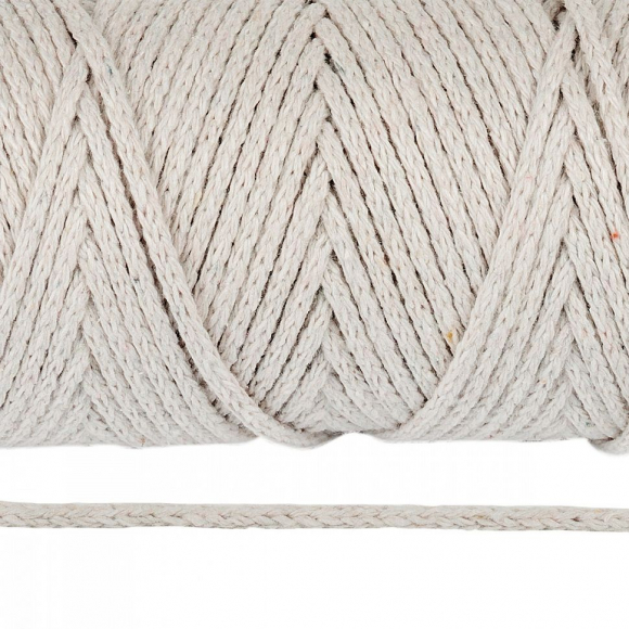 Шнур круглый х/б 03мм цв.2199 кремовый уп.100м