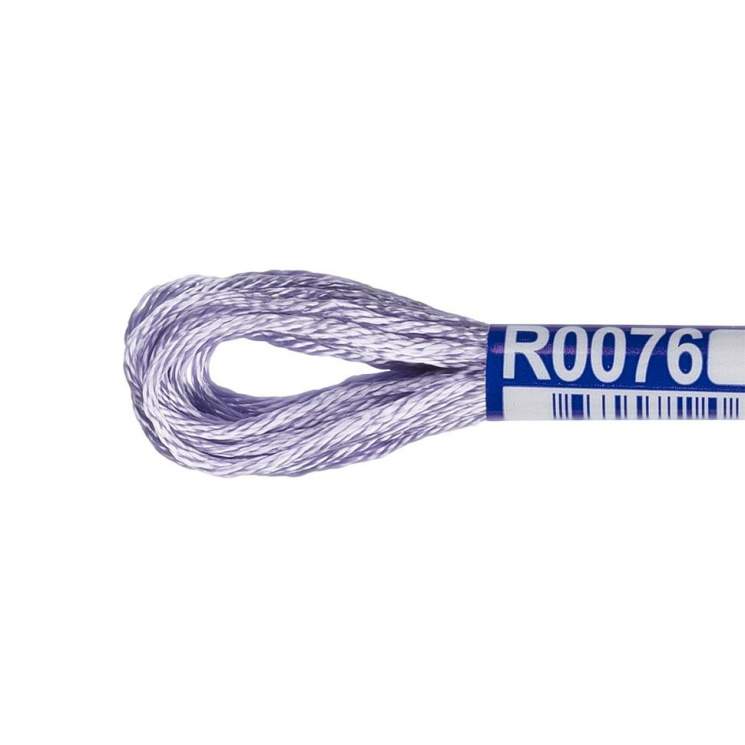 Нитки для вышивания Gamma мулине 100% вискоза 12 x 8 м цв.R0076 св.сиреневый