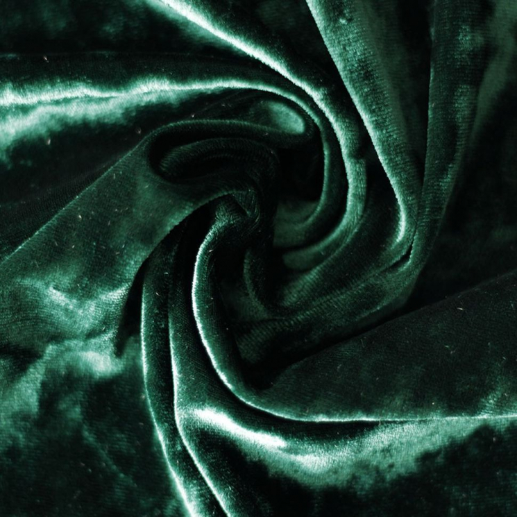 Плюш винтажный тонкий 2002-18 240г/м2 97%полиэстер3%лайкра цв.18 зеленый 50х50см