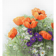 Набор для вышивания LUCA-S арт. B2368 Маки 28,5х28 см Набор для вышивания LUCA-S арт. B2368 Маки 28,5х28 см