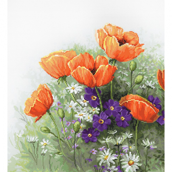 Набор для вышивания LUCA-S арт. B2368 Маки 28,5х28 см Набор для вышивания LUCA-S арт. B2368 Маки 28,5х28 см