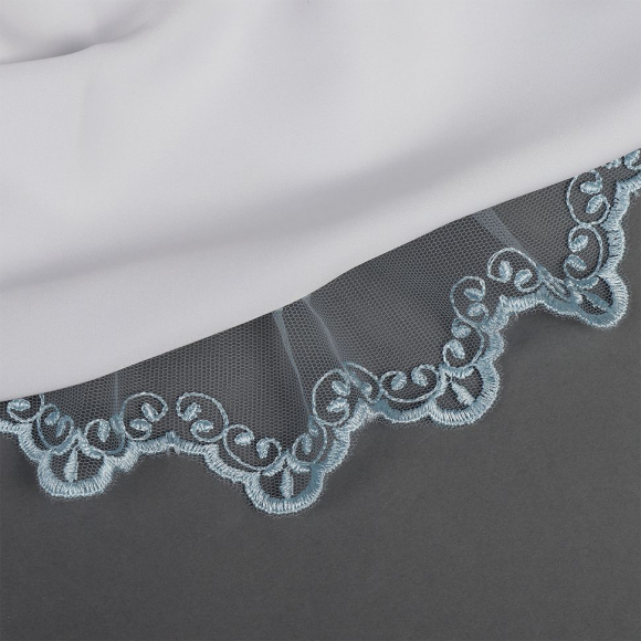 Кружево на жесткой сетке Exclusive арт.TBY 2BS228K1 шир.50мм цв.B1515 голубой уп.13,71м