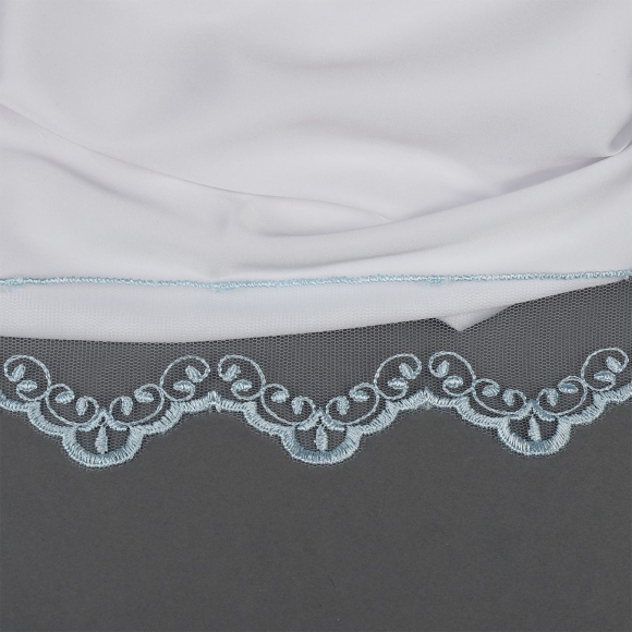 Кружево на жесткой сетке Exclusive арт.TBY 2BS228K1 шир.50мм цв.B1515 голубой уп.13,71м