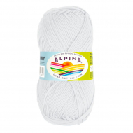 Пряжа ALPINA TOMMY (100% микнес) 10х50г/138м цв.002 белый