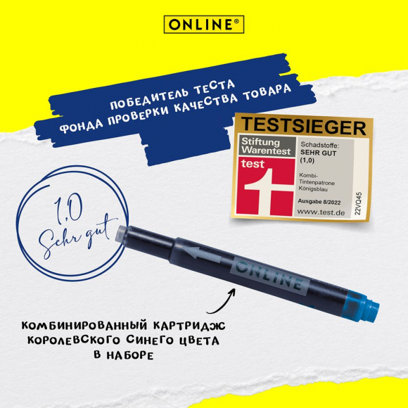Ручка-роллер "Campus" с синим картриджем, толщина линии 0.7 мм, принт "Золотые листья" Ручка-роллер "Campus" с синим картриджем, толщина линии 0.7 мм, принт "Золотые листья"