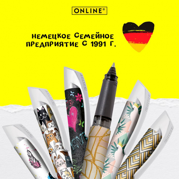 Ручка-роллер "Campus" с синим картриджем, толщина линии 0.7 мм, принт "Золотые листья" Ручка-роллер "Campus" с синим картриджем, толщина линии 0.7 мм, принт "Золотые листья"