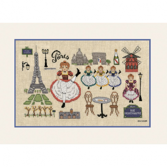 Набор для вышивания Le Bonheur des Dames арт.1139 Bonjour Paris (Привет, Париж) 19х30 см