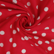 Ткань Штапель  TBY Vi-407-775-05 плот 90г/м2 100% вискоза шир. 145 см цв.05 красный рул.10-25м