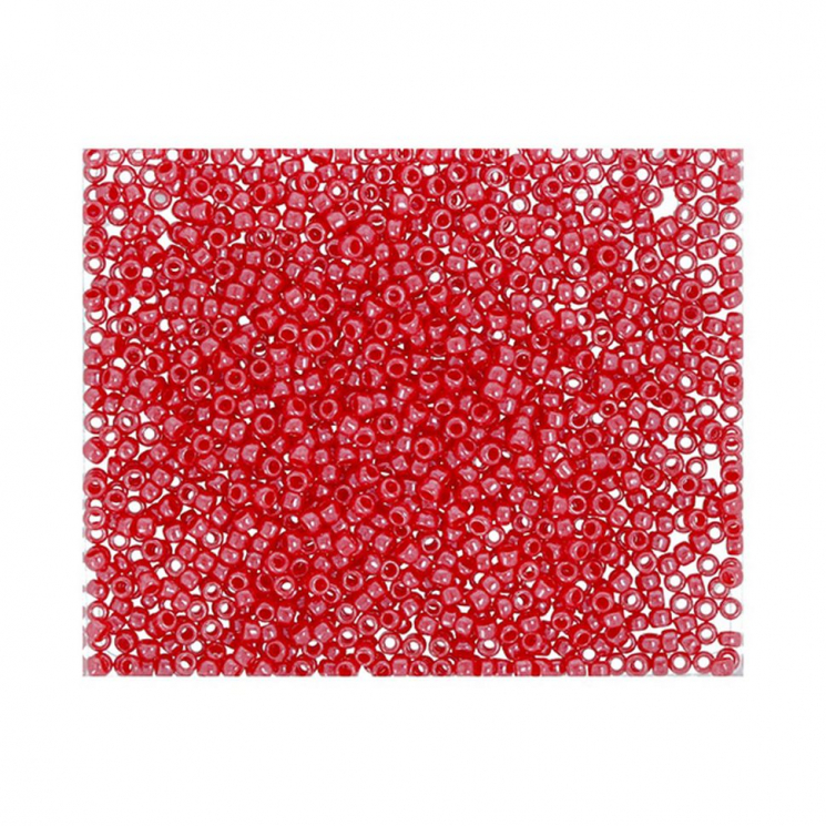 Бисер Япония "TOHO" 15/0  круглый 3  1.5 мм 5 х 5 г №0125 т. красный/перл