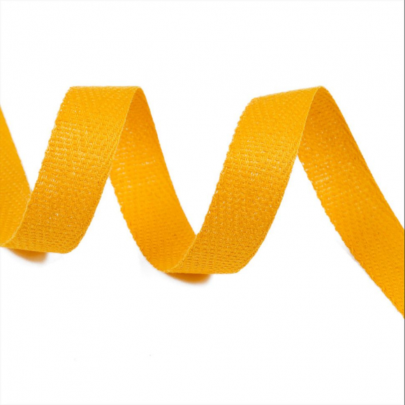 Тесьма киперная 13 мм хлопок 1,8г/см арт.12.2С-253К.13.163 цв.ярк. желтый уп.50м