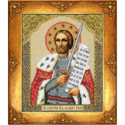 Набор для вышивания бисером РУССКАЯ ИСКУСНИЦА арт.321 БИ Св. Александр 18х22,5 см