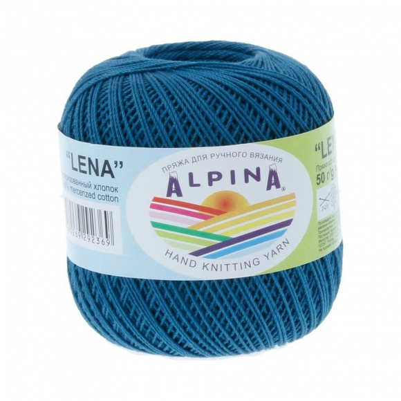 Пряжа ALPINA LENA (100% мерсеризованный хлопок) 10х50г/280м цв.57 джинсовый Пряжа ALPINA LENA (100% мерсеризованный хлопок) 10х50г/280м цв.57 джинсовый