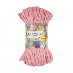 Пряжа ARACHNA Craft Mini (75% хлопок, 25% фибра) 3х94,1г/30,48м цв.04 розовый