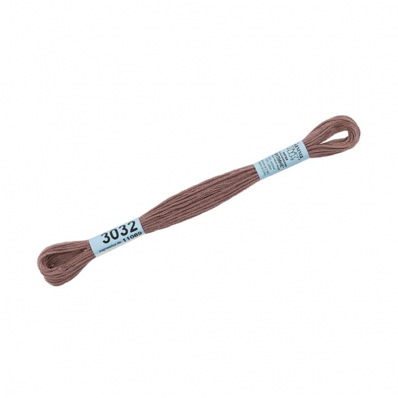 Нитки для вышивания Gamma мулине (0820-3070) 100% хлопок 24 x 8 м цв.3032 св.шоколадный