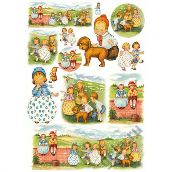 52703_Карта для декупажа "Дети"