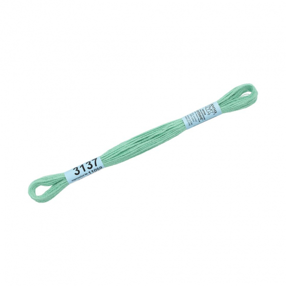 Нитки для вышивания Gamma мулине (3071-3172) 100% хлопок 24 x 8 м цв.3137 св.св.бирюзовый