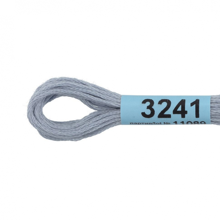 Нитки для вышивания Gamma мулине (3173-6115) 100% хлопок 24 x 8 м цв.3241 серо-голубой