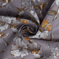 Ткань Батист 70 г/м? 100% хлопок шир.145 см арт.Р.32715.01 цв.01 серый рул.25м