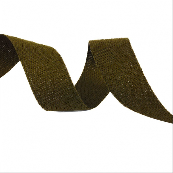 Тесьма киперная 26 мм хлопок 1,8г/см арт.12.2С-258К.26.702 цв.оливковый уп.50м