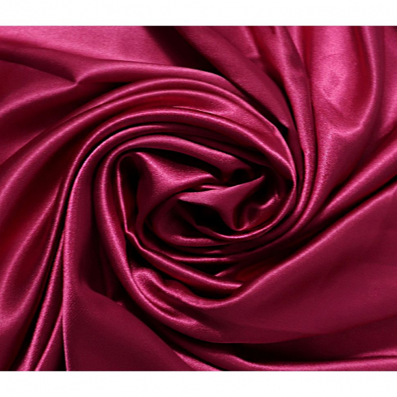Ткань атлас стрейч 95 г/м? 97% полиэстер, 3% спандекс шир.150 см арт.Р.11319.18 цв.18 бордовый уп.25м