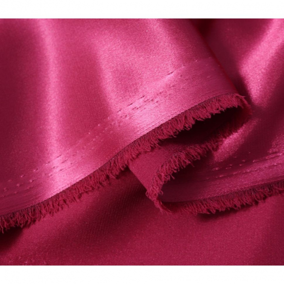 Ткань атлас стрейч 95 г/м? 97% полиэстер, 3% спандекс шир.150 см арт.Р.11319.18 цв.18 бордовый уп.25м