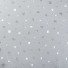 Ткань ранфорс с глитером Звездочки, арт.WH 21103-v04, 130г/м?,100% хлопок, шир.240см, цв.серый/серебро, уп.3м