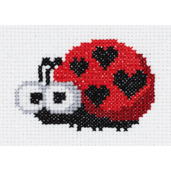 Набор для вышивания KLART арт. 8-431 Божья коровка 10х7,5 см