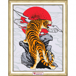 Набор для изготовления картин АЛМАЗНАЯ ЖИВОПИСЬ арт.АЖ.4135 Японский тигр 30х40 см
