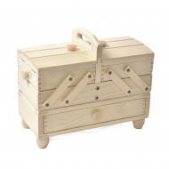 175393_Шкатулка для рукоделия, бук, 3 этажа, коричневый