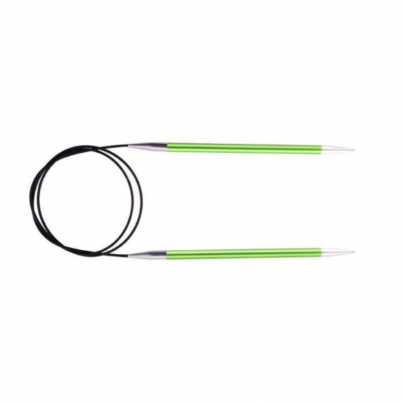 47127 Knit Pro Спицы круговые для вязания Zing 3,5мм/80см, алюминий