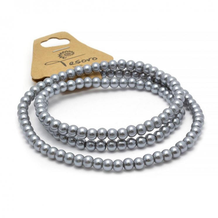 Бусины  жемчуг(стекло) на нитях арт.TBY- 6мм  цв.SXD056 (155 бусин)