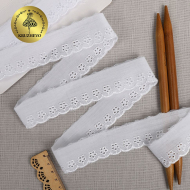 Кружево шитье KRUZHEVO арт.ТСВ-20S20 шир.3см цв.001 белый, уп.2,5м