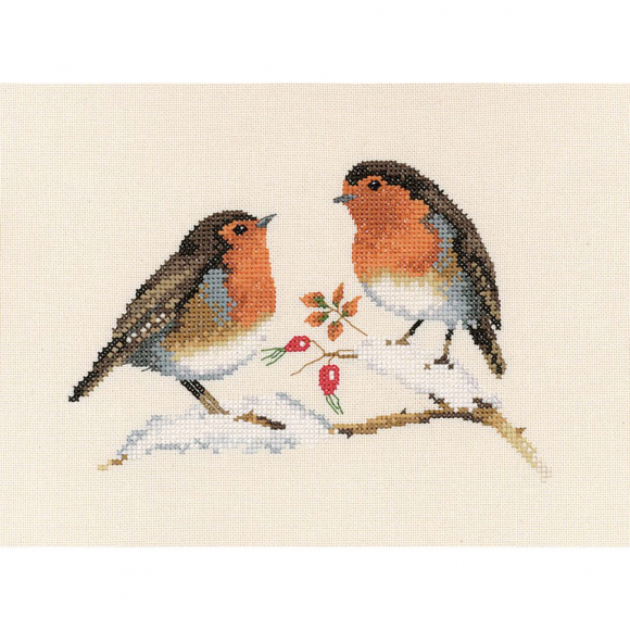 Набор для вышивания "Зимние малиновки"