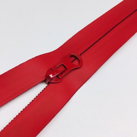 Молния спираль №7 разъем 75см водостойкая красный D059