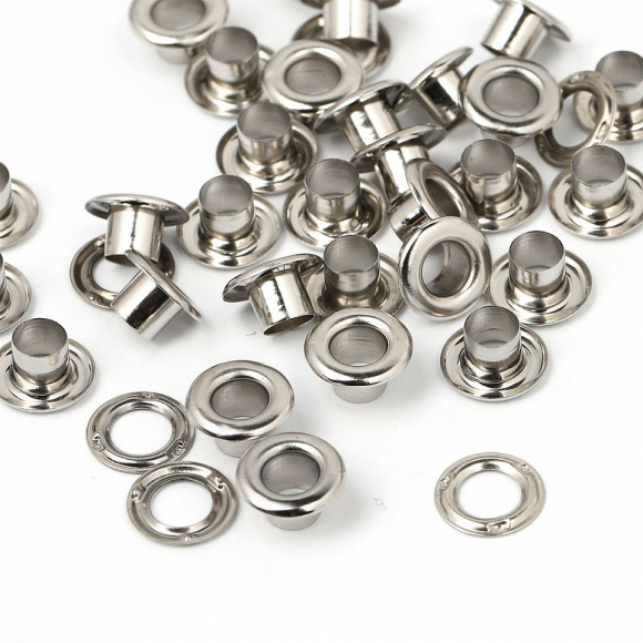 Люверсы сталь New Star №3 (? 4,87мм, h 5,66мм) цв.никель уп.500шт