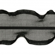 Тесьма рюш арт.TBY CS-10 / 2-стор. шир.80мм цв.черный уп.13.71м