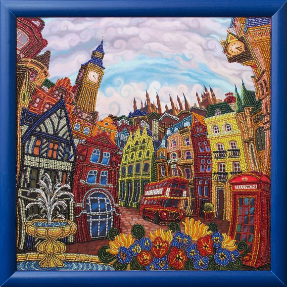 Набор для вышивания бисером НОВА СЛОБОДА арт.ДК1082 Лондон. Зазеркалье 35х35 см