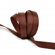 Лента Ideal репсовая в рубчик шир.10мм цв. 855 коричневый уп.27,42м