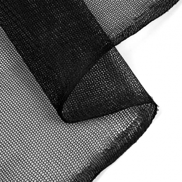 Сетка для пошива бейсболок жесткая арт.TBY-102-1 70г/м? (105г/пог.м) ш.150см цв.черный уп.5м